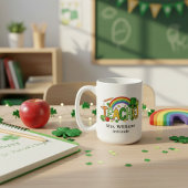 Cute St. Patrick’s Day Lucky to Teach Teacher Gift Kaffeetasse