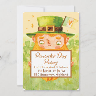 Cute St. Patrick’s Day Party Invitation Einladung