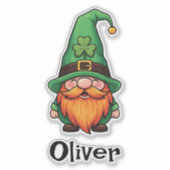 Cute St. Patrick's Day Lucky Leprechaun Gnome  Aufkleber (Vorderseite)