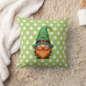Cute St. Patrick's Day Lucky Leprechaun Gnome  Kissen (Decke)