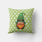Cute St. Patrick's Day Lucky Leprechaun Gnome  Kissen (Rückseite)