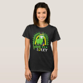 Cute St Patricks Day Rainbow Llama Feeling Lucky S T-Shirt (Vorne ganz)
