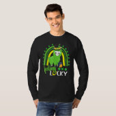 Cute St Patricks Day Rainbow Llama Feeling Lucky S T-Shirt (Vorne ganz)