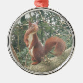 Cute Standing Squirrel Metal Ornament (Vorne)