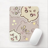 Cute Starry Bunny Pattern Gaming Mousepad (Mit Mouse)