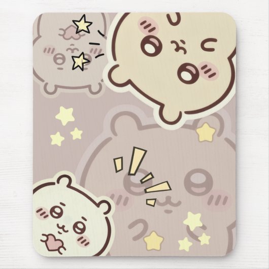 Cute Starry Bunny Pattern Gaming Mousepad (Vorne)