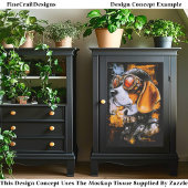 Cute Steampunk Beagle Dog Aviator EZ1L Decoupage Seidenpapier