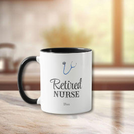 Cute Stethoscope Nurse Retirement Tasse