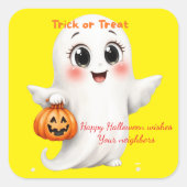 Cute sticker happy Halloween with adjustable text  (Vorderseite)