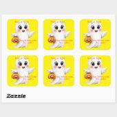 Cute sticker happy Halloween with adjustable text  (Blatt)