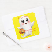 Cute sticker happy Halloween with adjustable text  (Umschlag)