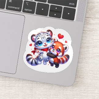 Cute Stickers Red Panda Snow Leopard Kawai Sticker