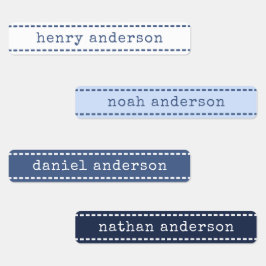 Cute Stitches Blueberry Waterproof Boys Name Label Etiketten