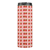 Cute Strawberries Pattern – Adorable Fruit  Thermosbecher (Rückseite)