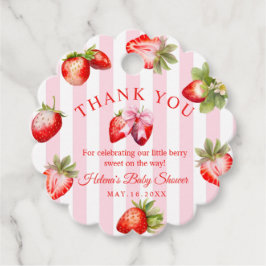 Cute Strawberry Baby Shower Favor Gift Tag Geschenkanhänger