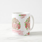 Cute Strawberry Bear Birthday Mug Kaffeetasse (VorderseiteRechts)