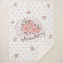 Cute Strawberry  Blanket Sherpadecke