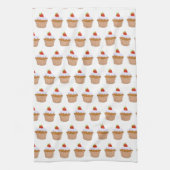 Cute Strawberry Bun Pattern Geschirrtuch (Vertikal)