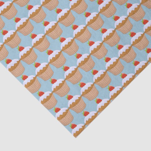 Cute Strawberry Bun Pattern Seidenpapier (Ausschnitt)