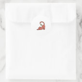 Cute strawberry cat 🐈🍓 runder aufkleber (Tasche)