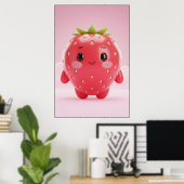 Cute Strawberry Character Poster Art (Heimbüro)