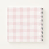 Cute Strawberry Checkered Personalized Journal Notizblock (Rückseite)