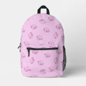 Cute Strawberry Doodles – Minimal Kawaii Pattern Bedruckter Rucksack (Vorderseite)