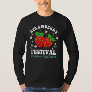 Cute Strawberry Festival Fruit Lovers Retro Vintag T-Shirt