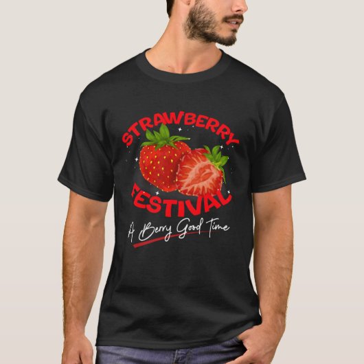 Cute Strawberry Festival Fruit Retro Vintage T-Shirt (Vorderseite)