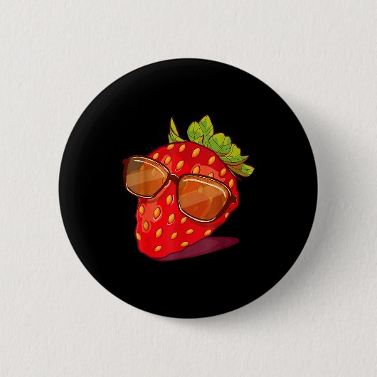 Cute Strawberry Fruit Lover Aesthetic Summer Gift  Button (Vorderseite)