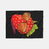 Cute Strawberry Fruit Lover Aesthetic Summer Gift  Fleecedecke (Vorderseite (Horizontal))