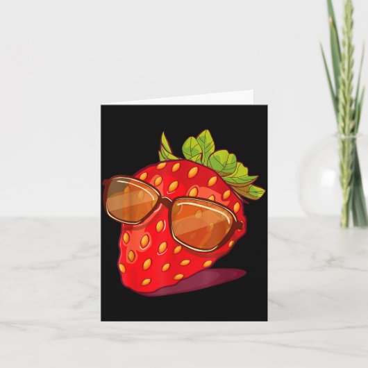 Cute Strawberry Fruit Lover Aesthetic Summer Gift Karte (Vorderseite)