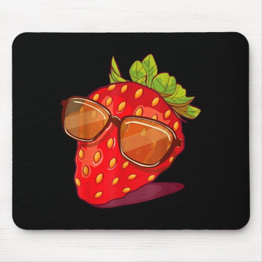 Cute Strawberry Fruit Lover Aesthetic Summer Gift Mousepad (Vorne)