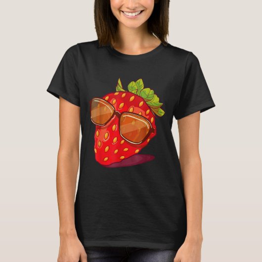 Cute Strawberry Fruit Lover Aesthetic Summer Gift T-Shirt (Vorderseite)