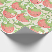 Cute Strawberry Garden  Geschenkpapier (Ecke)