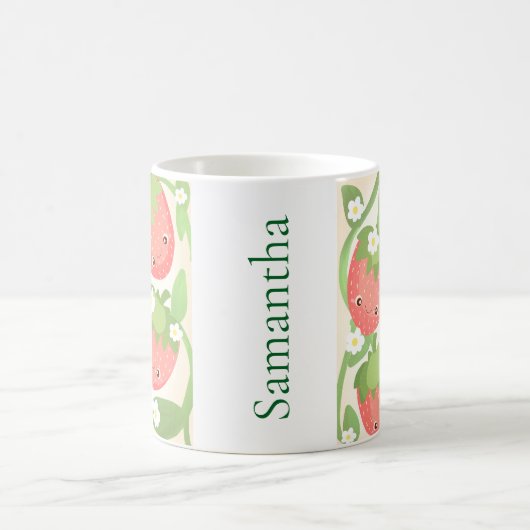 Cute Strawberry Garden  Kaffeetasse (Mittel)