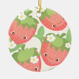 Cute Strawberry Garden Keramik Ornament