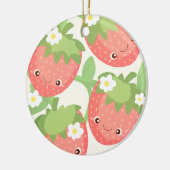 Cute Strawberry Garden  Keramik Ornament (Links)