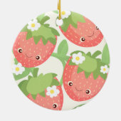 Cute Strawberry Garden  Keramik Ornament (Hinten)
