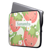Cute Strawberry Garden  Laptopschutzhülle (Vorderseite Links)