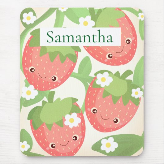 Cute Strawberry Garden  Mousepad (Vorne)