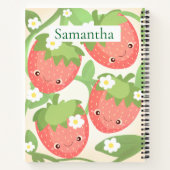 Cute Strawberry Garden  Notizblock (Rückseite)