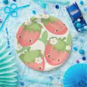 Cute Strawberry Garden  Pappteller (Party)