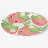 Cute Strawberry Garden  Pappteller (Schrägansicht)