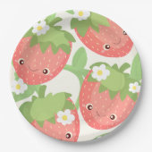 Cute Strawberry Garden Pappteller (Vorderseite)