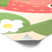 Cute Strawberry Garden  Poster (Ecke)