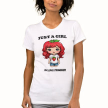 Cute Strawberry Girl Kawaii Art