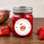 Cute Strawberry Jam Baby Shower Thank You Favor Runder Aufkleber