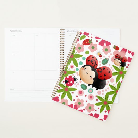 Cute Strawberry Ladybug Notebook Planer (Anzeige)