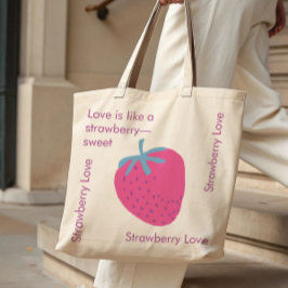 Cute Strawberry Love – Valentine’s Day Tote Bag Tragetasche